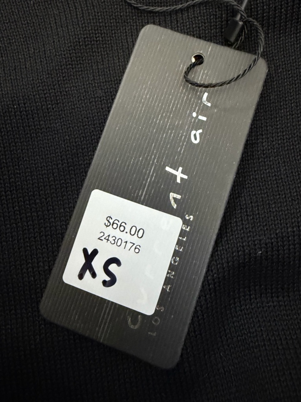 Current Air Black Long-Sleeve Top with Sheer Patterned Sleeves - Picture 8 of 8